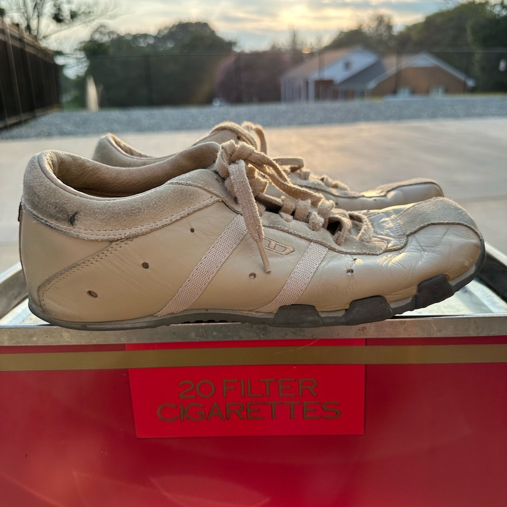 Diesel Industry Wish Size 10 women Shoes Vintage Beige Trainers Sneakers Leather